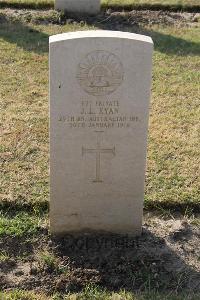 Ismailia War Memorial Cemetery - Ryan, John Leopold